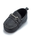 First walker Pu leather dress baby boy Soft sole infant Moccasins baby loafers shoes Black